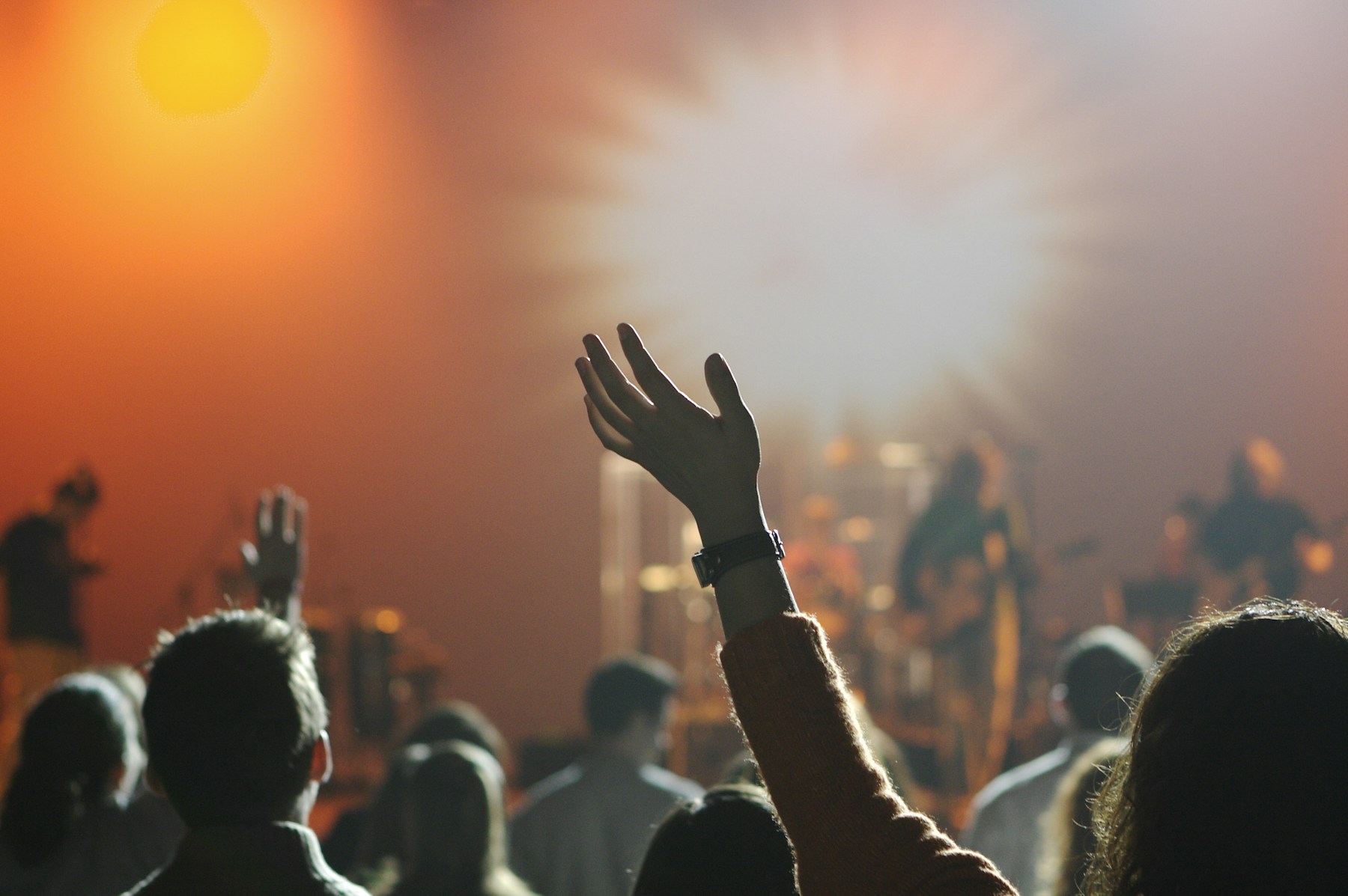 People gathered together at a worship service